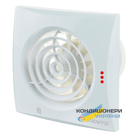 Вытяжной вентилятор Вентс 100 Квайт BTH с датчиком влажности, таймером и шнурком - Фото 1