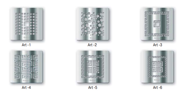 Разные варианты панели вентилятора Blauberg 100 Art фото