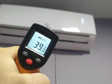 Температура воздуха на віходе из кондиционера после сервиса, фото