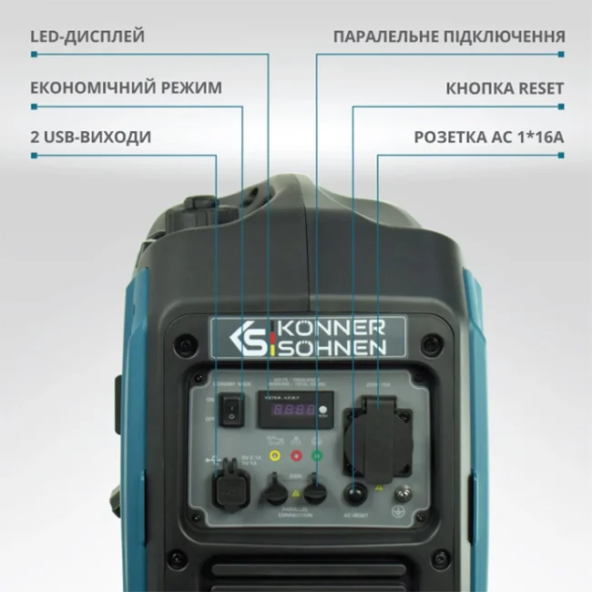 Компактные портативные инверторные генераторы Konner&Sohnen фото 3