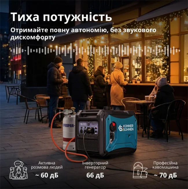 Плюси інверторного генератора KS 4000iG E S Плюси інверторного генератора KS 4000iG E S фото 2