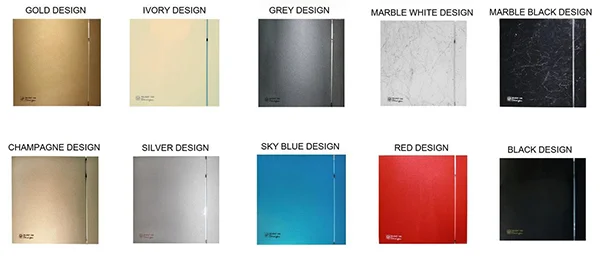 Варіанти кольорової гами вентиляторів серії Design від Soler&Palau фото
