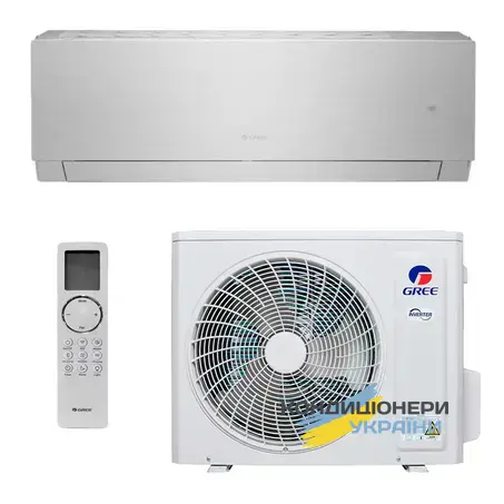 Кондиционер тепловой насос Gree GWH12AUCXB-K6DNA1A Clivia Silver до 40 м2 - Фото 1