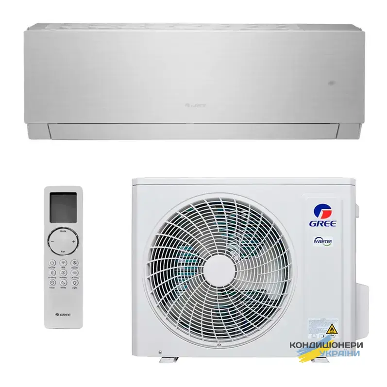 Кондиціонер тепловий насос Gree GWH09AUCXB-K6DNA1A Clivia Silver до 30 м2 - Фото 1
