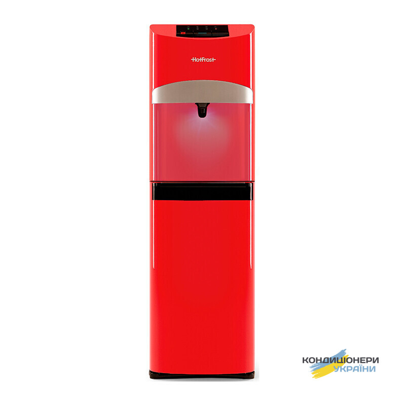 Напольный кулер для воды HotFrost 45A Red с компрессорным охлаждением - Фото 1