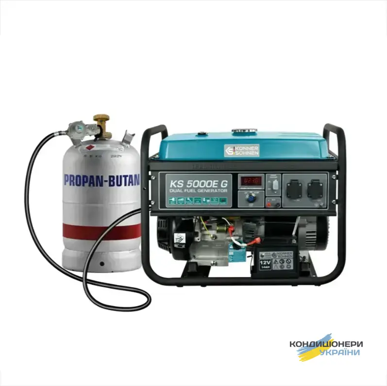 Генератор газ бензин Konner&Sohnen KS 5000E G 4 квт двохпаливний - Фото 1