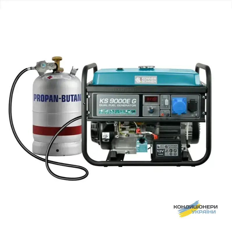 Генератор газ бензин Konner&Sohnen KS 9000E G 6 квт двухтопливный - Фото 1