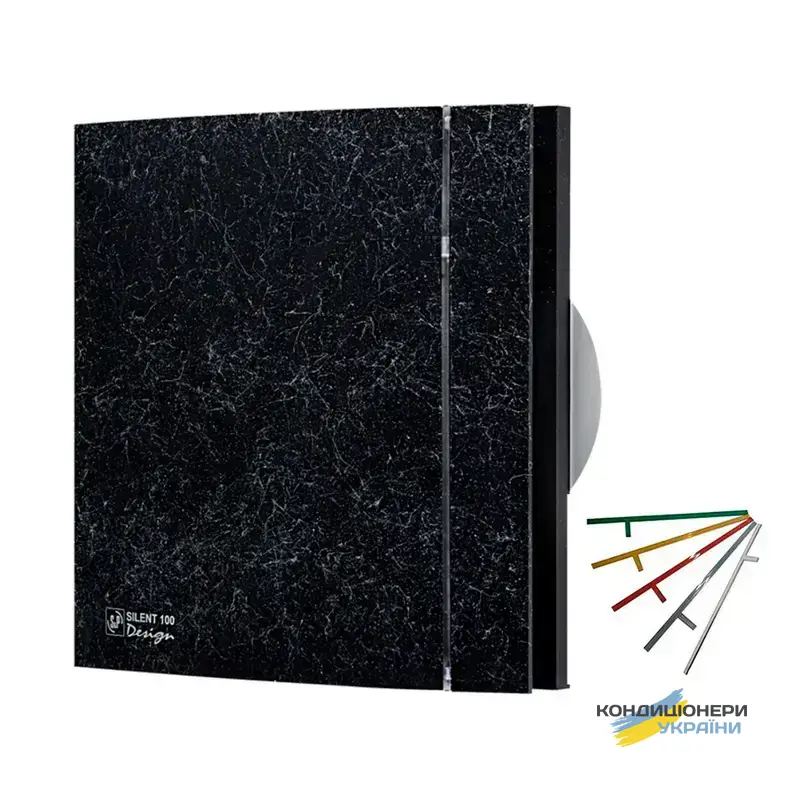 Вытяжной вентилятор Soler&Palau Silent-100 CZ Marble Black Design 4С - Фото 1