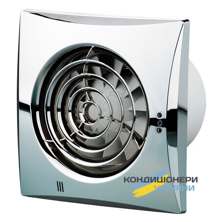 Витяжний вентилятор Вентс 100 Квайт В Хром з шнурковим вимикачем - Фото 1