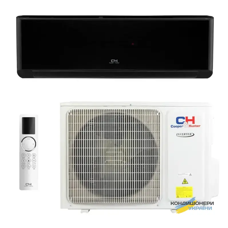Кондиціонер тепловий насос Cooper&Hunter CH-S24FTXAM2S-FB Supreme Full Black - Фото 1